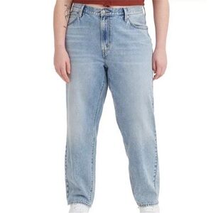 Levi's 94 Baggy Blue High Rise Straight Wide Leg Jeans Size 22W